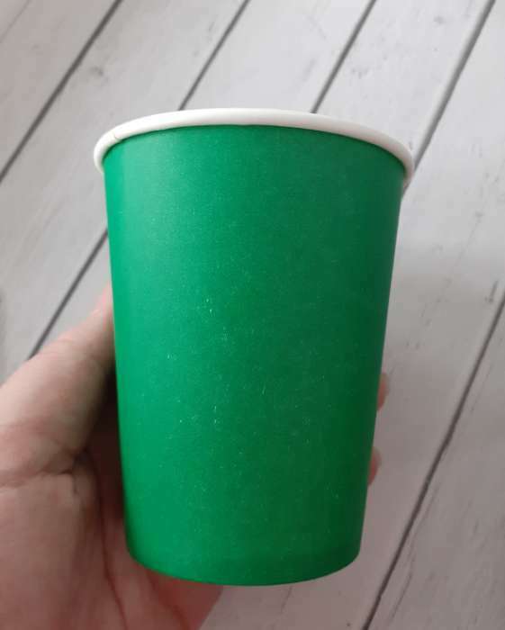 Фотография покупателя товара Стакан бумажный одноразовый, 250 мл, d=8 см, цвет зелёный