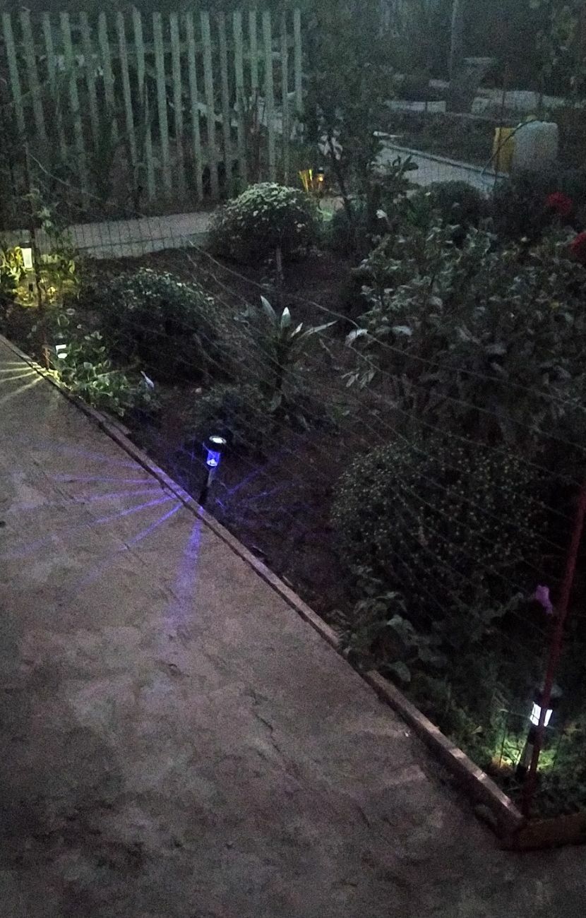 Фотография покупателя товара Садовый светильник на солнечной батарее «Цилиндр», 4.5 × 30 × 4.5 см, 1 LED, свечение мульти (RGB) - Фото 29