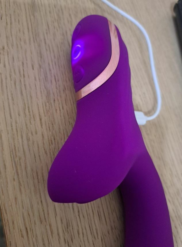 Фотография покупателя товара Вибратор JOYHYPER, с вакуумно-волновой стимуляцией клитора G, фиолетовый