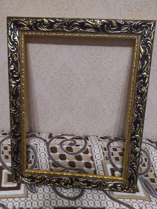 Фотография покупателя товара Рама для картин (зеркал) 30 х 40 х 4 см, дерево "Версаль", золотая