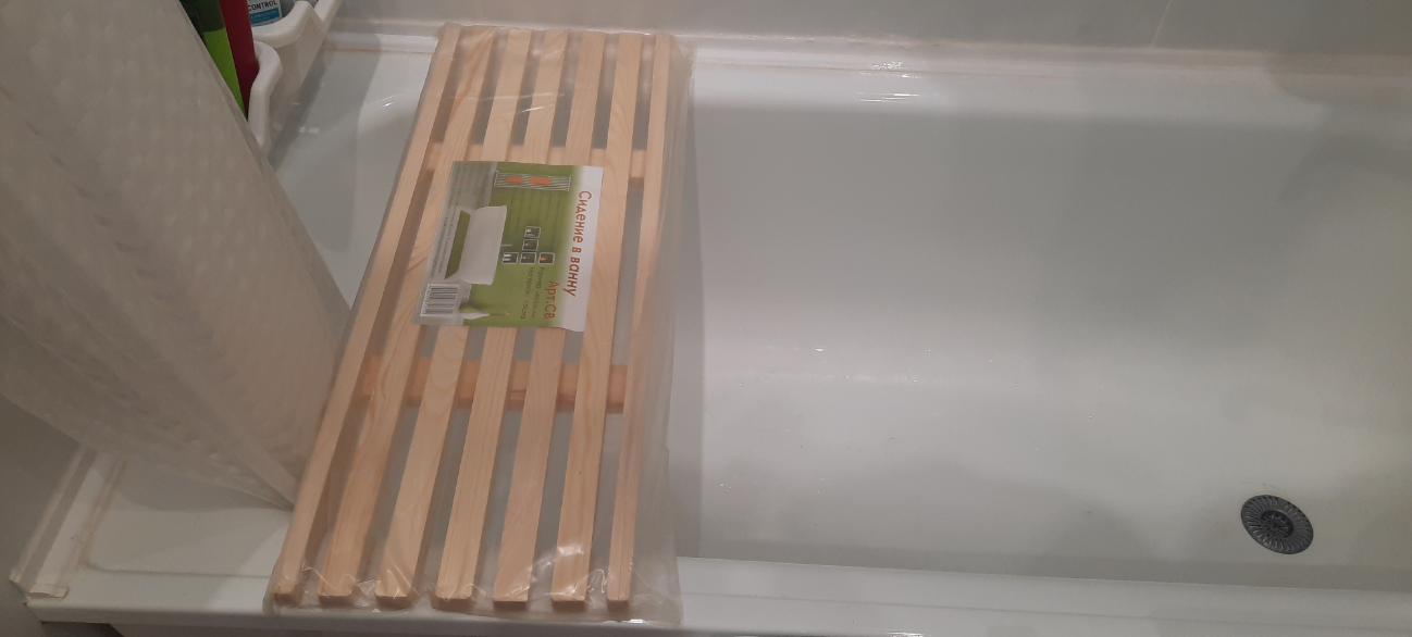 Фотография покупателя товара Решётка в ванну, 68×26×3 см, сосна - Фото 6