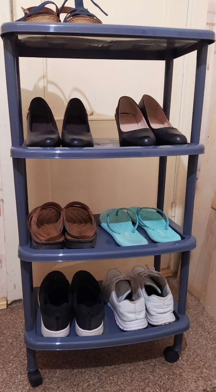 Фотография покупателя товара Этажерка для обуви, 4 яруса, 50×31×96 см, цвет МИКС - Фото 4