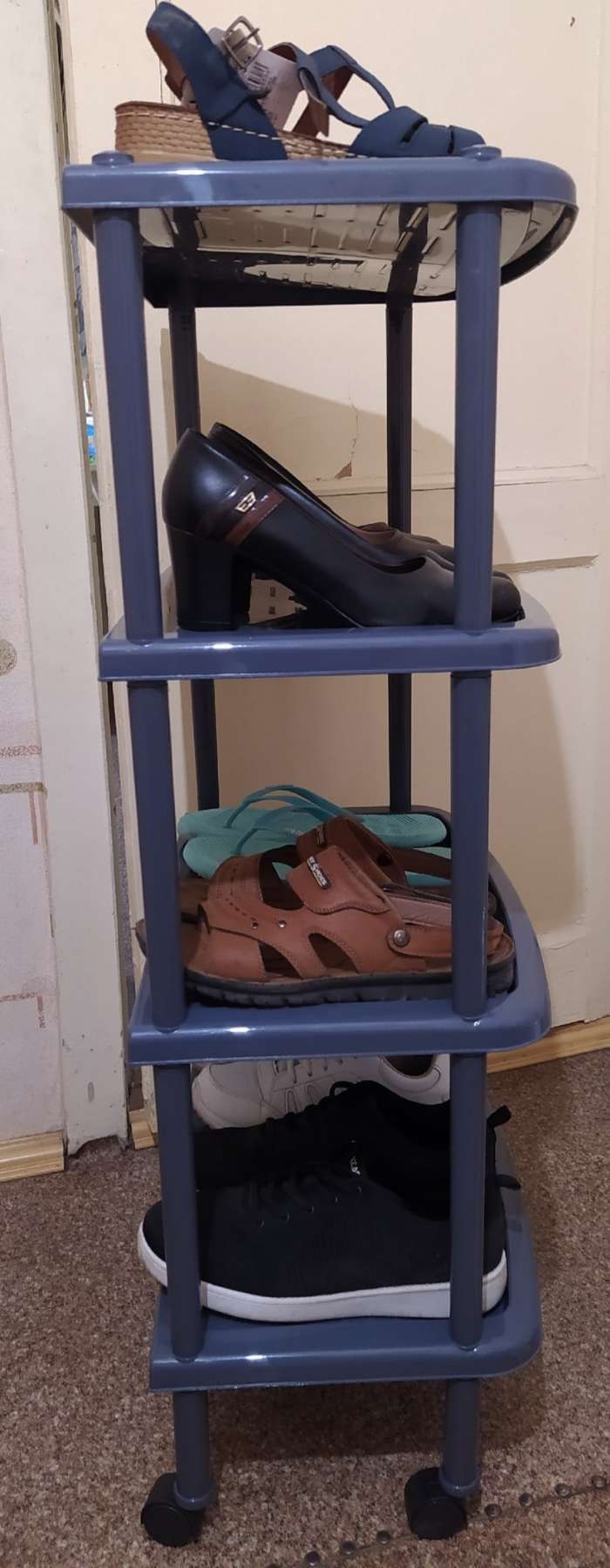 Фотография покупателя товара Этажерка для обуви, 4 яруса, 50×31×96 см, цвет МИКС - Фото 5