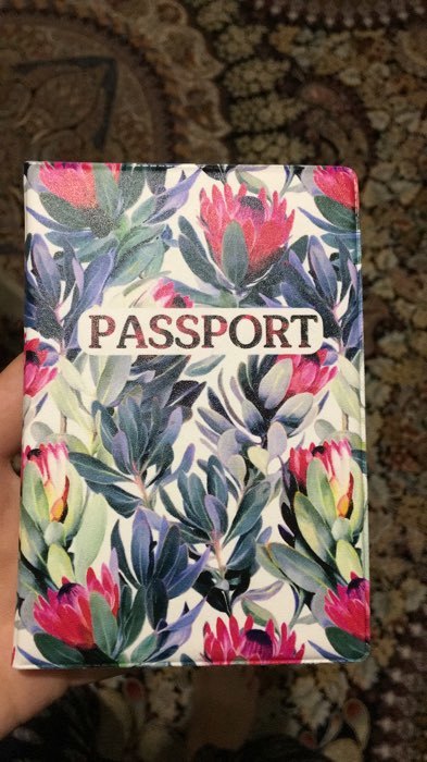 Фотография покупателя товара Обложка для паспорта, цвет белый/разноцветный - Фото 1