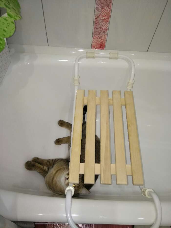 Фотография покупателя товара Сиденье для ванны раздвижное, деревянное - Фото 1