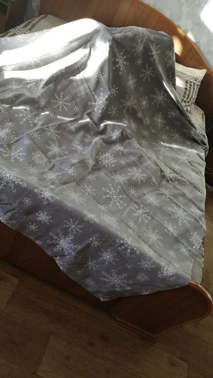 Фотография покупателя товара Покрывало "Этель" Снежинки, 200*215 см, 100% хлопок