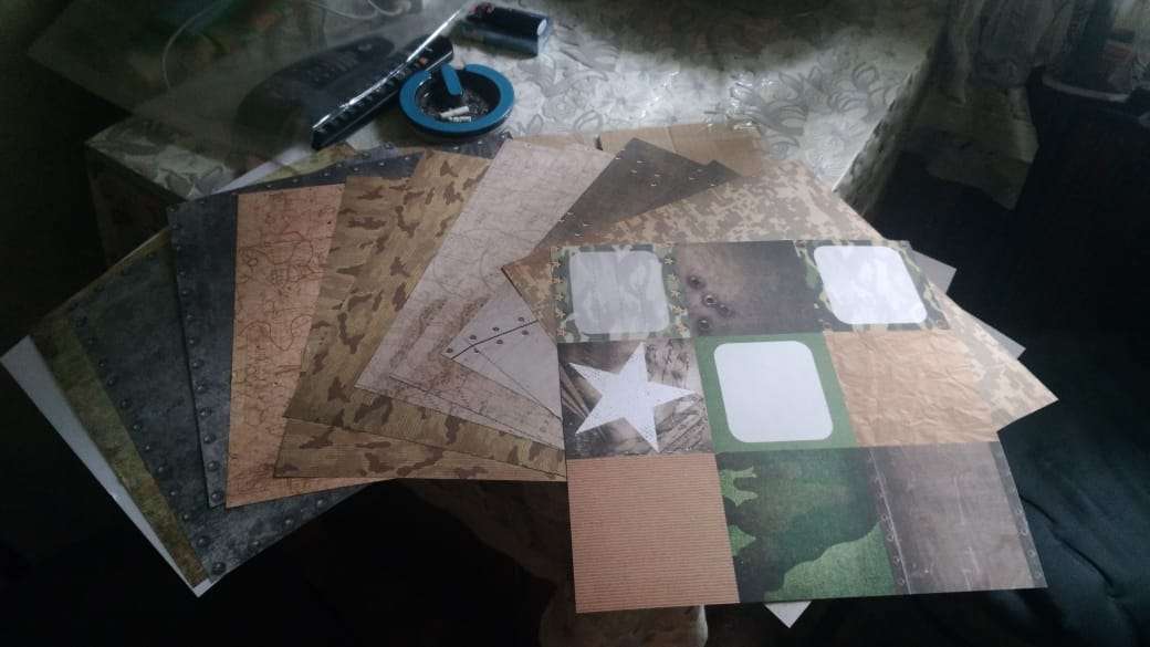 Фотография покупателя товара Набор бумаги для скрапбукинга «Military» 10 листов, 30,5 х 30,5 см, 180 г/м