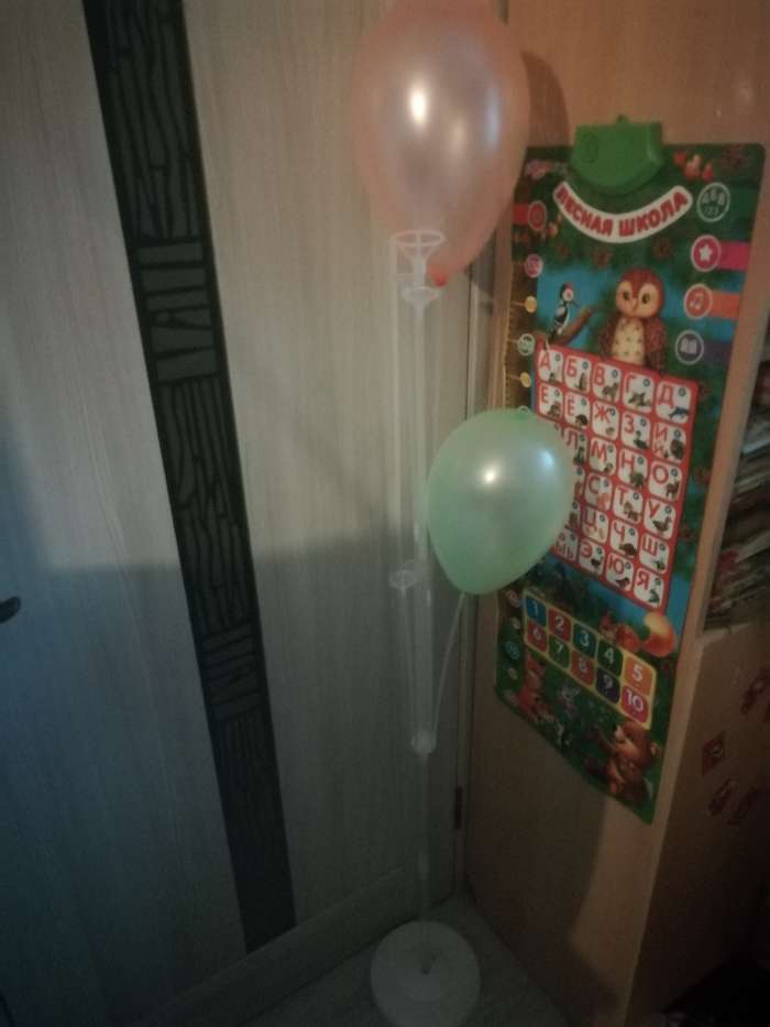 Фотография покупателя товара Стойка для воздушных шаров с подставкой под воду/песок на 7 шаров, высота 130 см - Фото 51