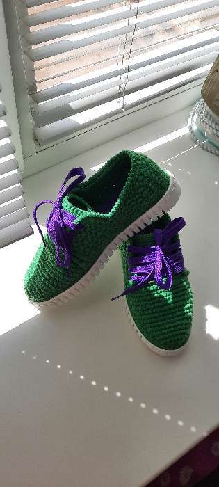 Фотография покупателя товара Шнурки для обуви, пара, плоские, 10 мм, 120 см, цвет фиолетовый - Фото 1