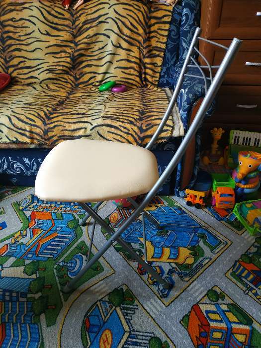 Фотография покупателя товара Стул складной «Ника 1», цвет сиденья слоновая кость