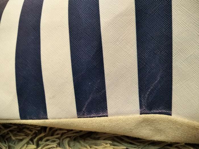 Фотография покупателя товара Сумка женская пляжная на молнии, цвет синий/белый - Фото 8