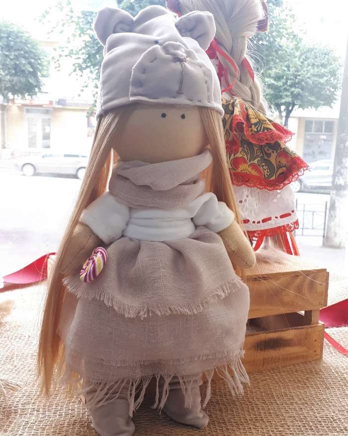 Фотография покупателя товара Набор для шитья. Интерьерная кукла «Мика», 30 см - Фото 5