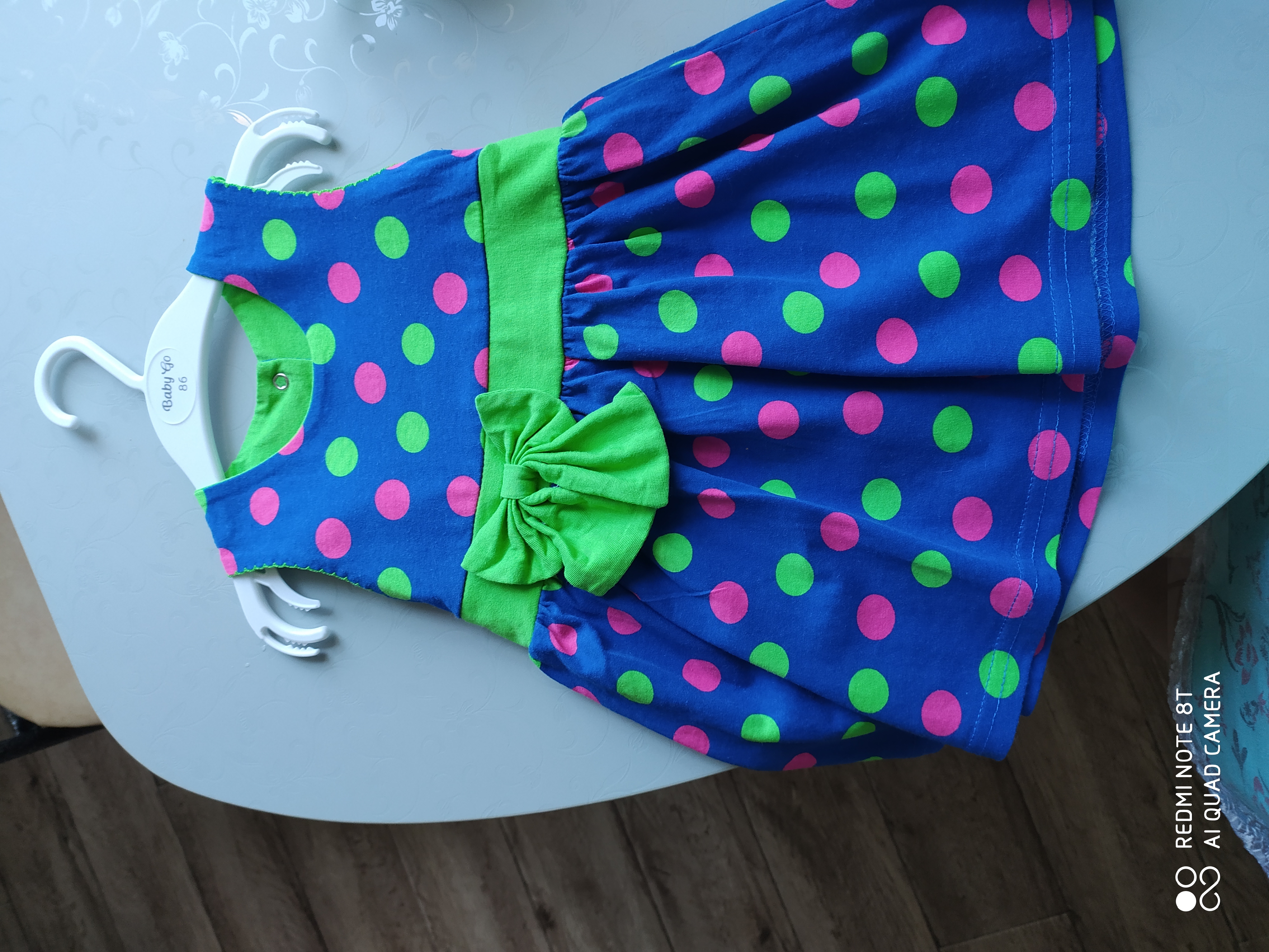 Фотография покупателя товара Платье «Милаша» для девочки , цвет синий, рост 98 - Фото 2