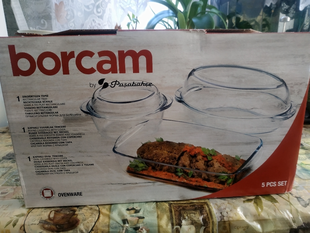 Фотография покупателя товара Набор посуды для запекания Borcam, 3 предмета: кастрюля 1,5 л, утятница 1,7 л, форма 2,5 л