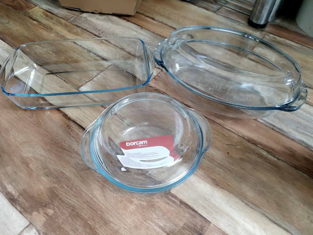 Фотография покупателя товара Набор посуды для запекания Borcam, 3 предмета: кастрюля 1,5 л, утятница 1,7 л, форма 2,5 л