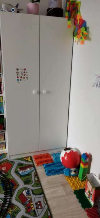 Фотография покупателя товара Шкаф двухсекционный Polini kids Simple, цвет белый - Фото 1