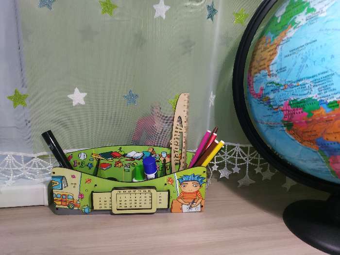Фотография покупателя товара Органайзер для канцелярских предметов "Школа удобств", вечный календарь, цветной, зелёный - Фото 13
