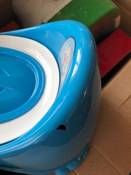 Фотография покупателя товара Горшок детский антискользящий «Бэйби-Комфорт» с крышкой, съёмная чаша, цвет голубой, синий - Фото 19