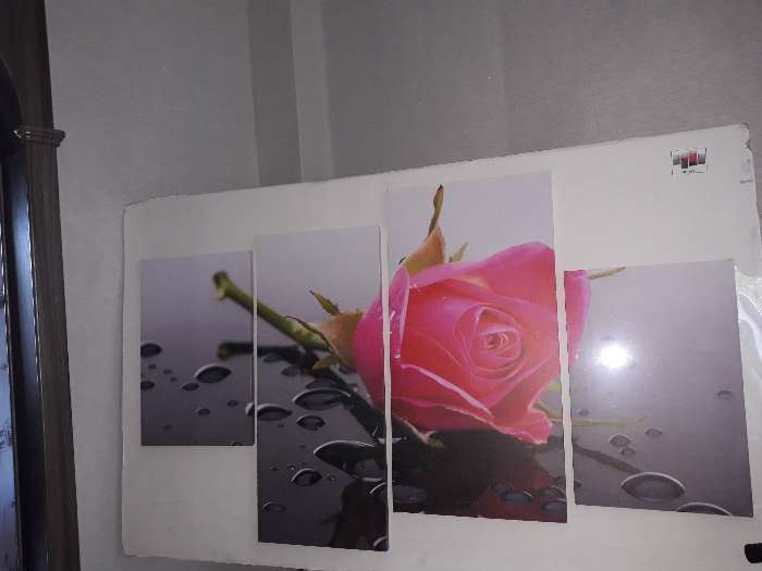 Фотография покупателя товара Картина модульная на подрамнике "Роза"  2-30х45; 1-29,5х69; 1-34х69. 80*130 см - Фото 1