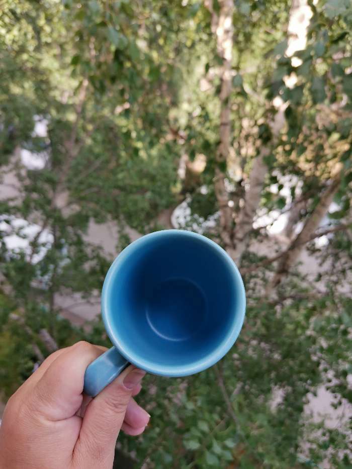 Фотография покупателя товара Кружка керамическая «Эджи», 260 мл, цвет голубой - Фото 4