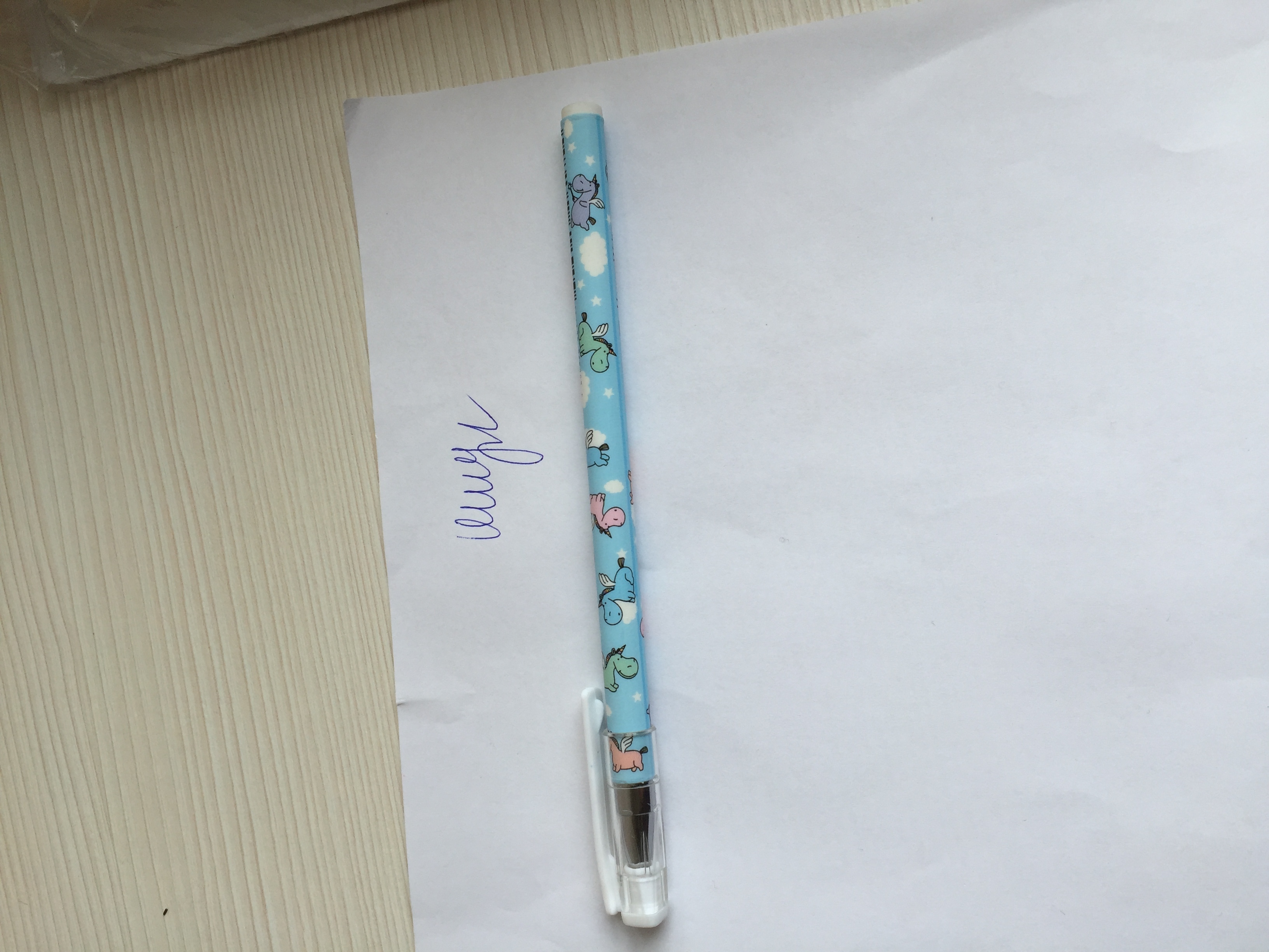 Фотография покупателя товара Ручка шариковая HappyWrite "Единорожки", узел 0.5 мм, синие чернила, матовый корпус Silk Touch