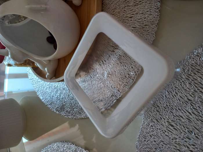 Фотография покупателя товара Контейнер для сыпучих продуктов «Степ», 500 мл, 10×10×7 см, цвет белый