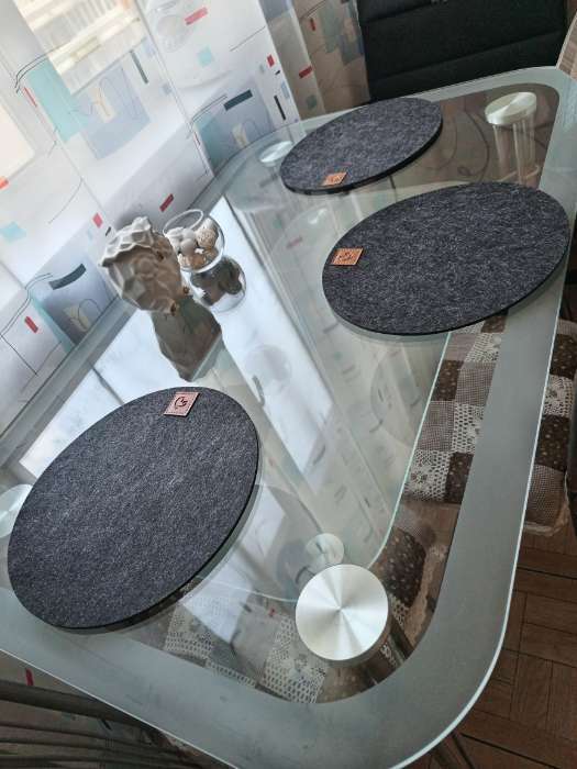 Фотография покупателя товара Салфетка сервировочная на стол Доляна «Грэй», d=30 см, цвет серый - Фото 1