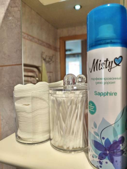 Фотография покупателя товара Органайзер для ватных палочек и дисков, с крышкой, 2 секции, 6.7×19 см, прозрачный - Фото 5