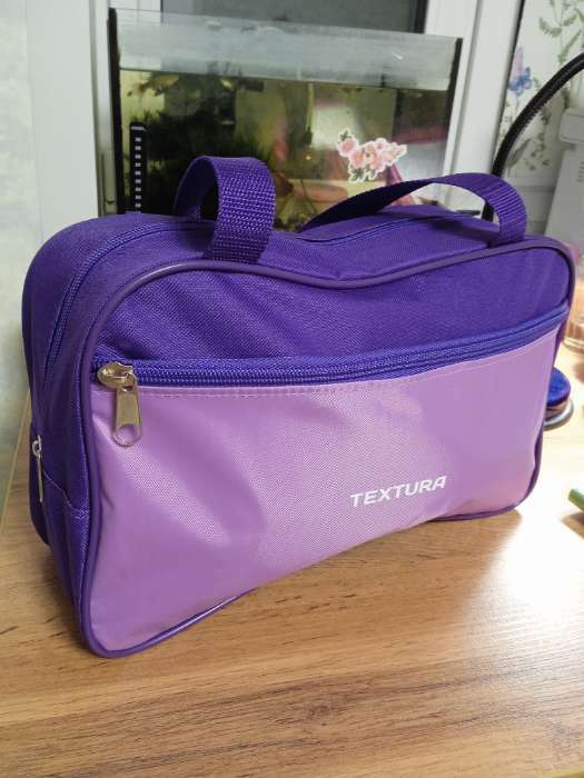 Фотография покупателя товара Сумка для обуви на молнии, наружный карман, TEXTURA, цвет сиреневый/фиолетовый