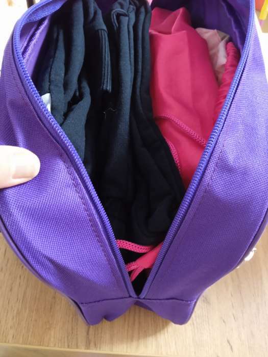 Фотография покупателя товара Сумка для обуви на молнии, наружный карман, TEXTURA, цвет сиреневый/фиолетовый - Фото 3