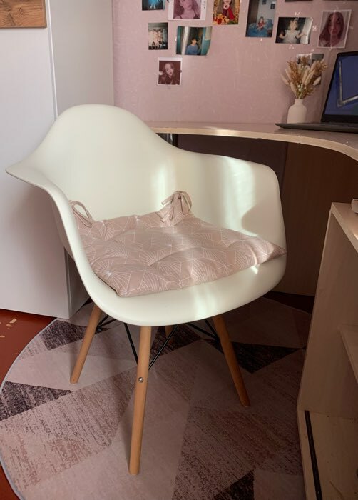Фотография покупателя товара Сидушка на стул "Доляна" Geometry 42х42х7см, 100% хлопок, 164 г/м2