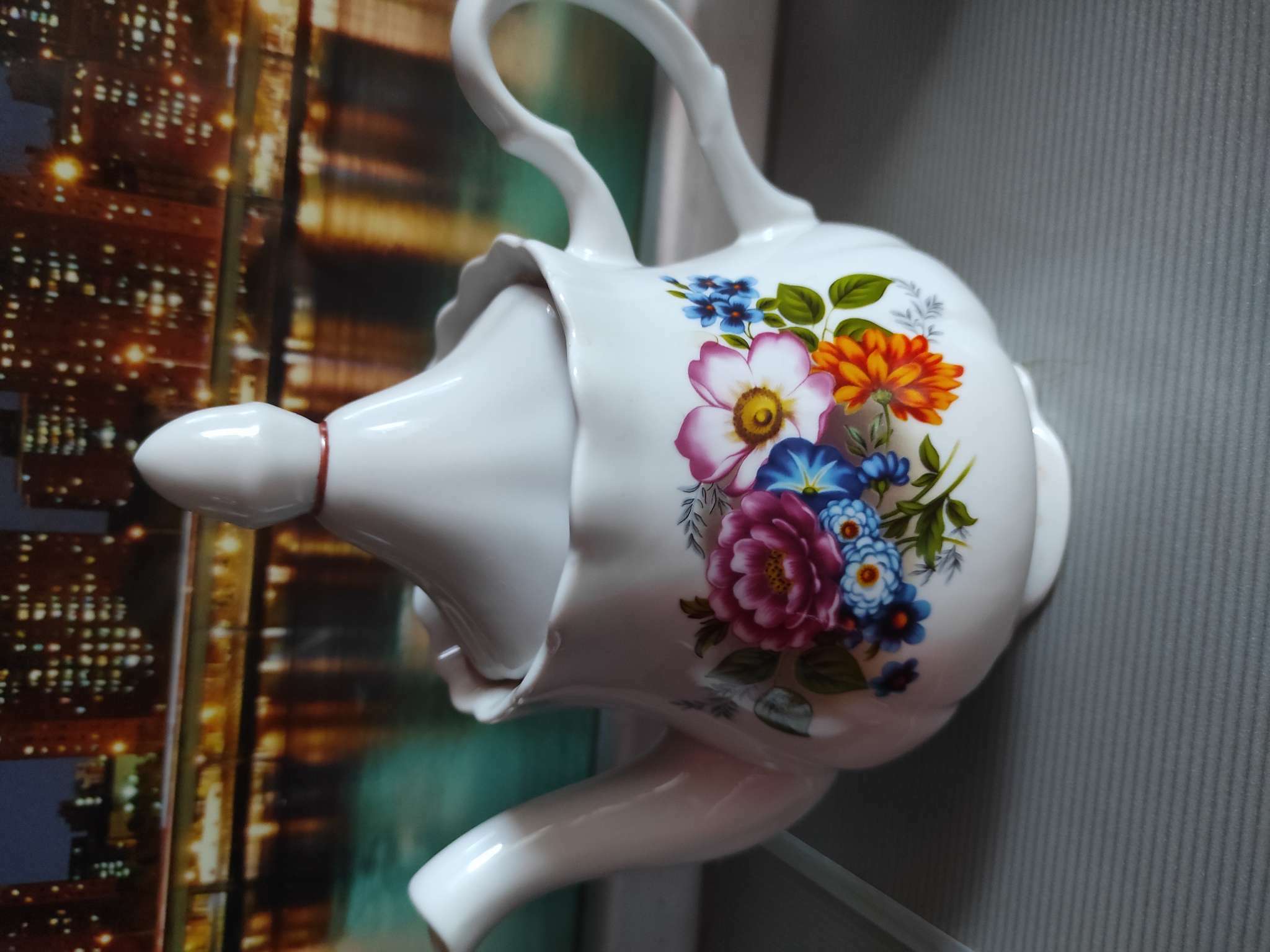 Фотография покупателя товара Чайник фарфоровый «Букет цветов», 800 мл - Фото 1
