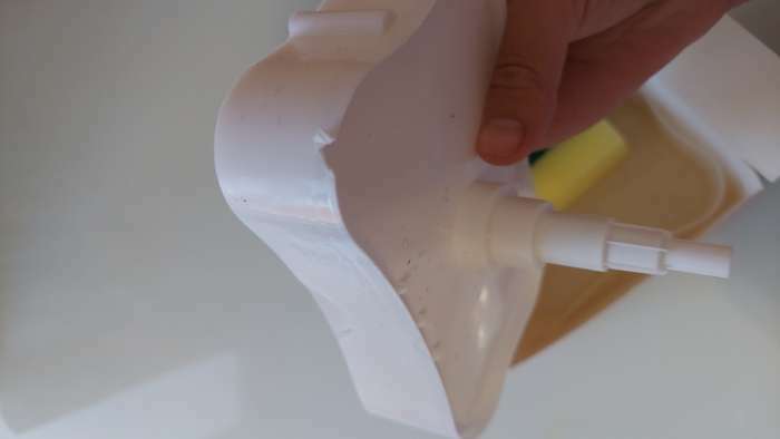 Фотография покупателя товара Дозатор для моющего средства с подставкой для губки Доляна, губка в комплекте, 385 мл, цвет белый - Фото 54
