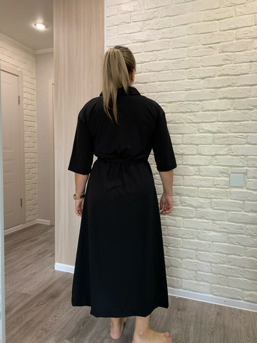 Фотография покупателя товара Платье женское MINAKU: Enjoy цвет черный, р-р 52