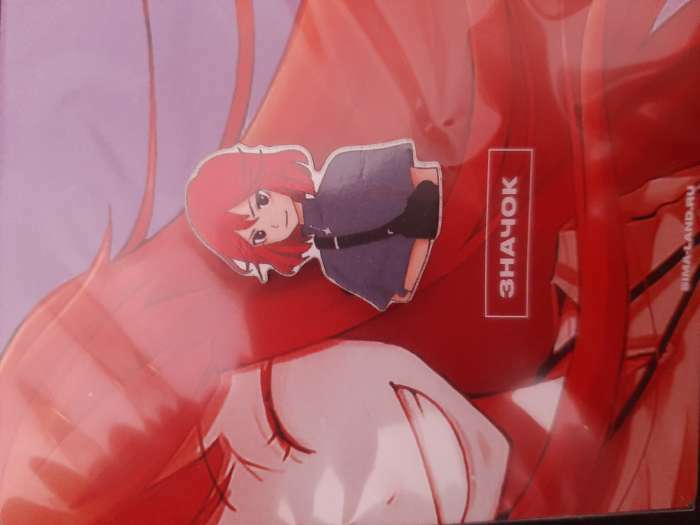 Фотография покупателя товара Значок деревянный «Рыжая девушка», аниме, 2,4 х 3,4 см - Фото 2