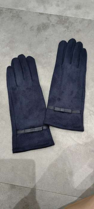 Фотография покупателя товара Перчатки женские, безразмерные, без утеплителя, цвет синий - Фото 1