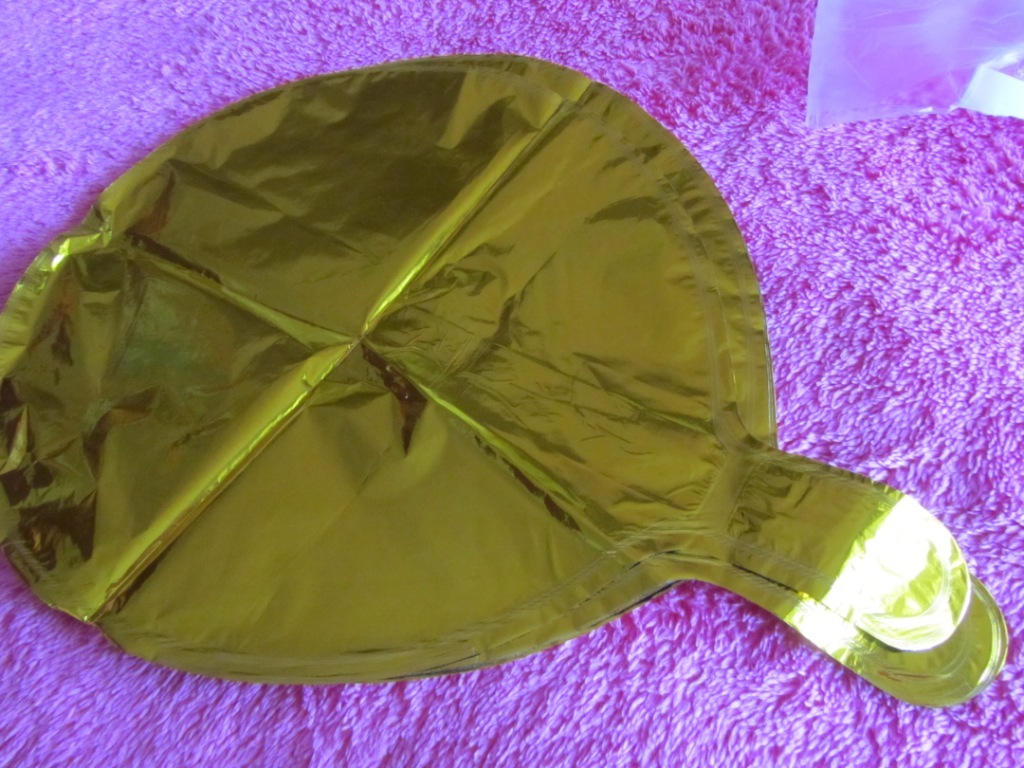 Фотография покупателя товара Шар фольгированный 13" «Овал» с клапаном, для палочки, цвет золотой - Фото 2
