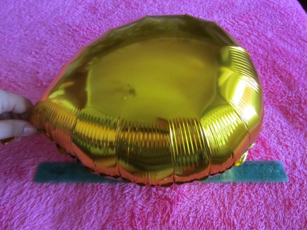 Фотография покупателя товара Шар фольгированный 13" «Овал» с клапаном, для палочки, цвет золотой - Фото 3