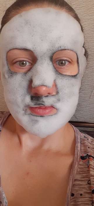 Фотография покупателя товара Черная пузырьковая маска для лица Skinlite «Древесный уголь», 20 г