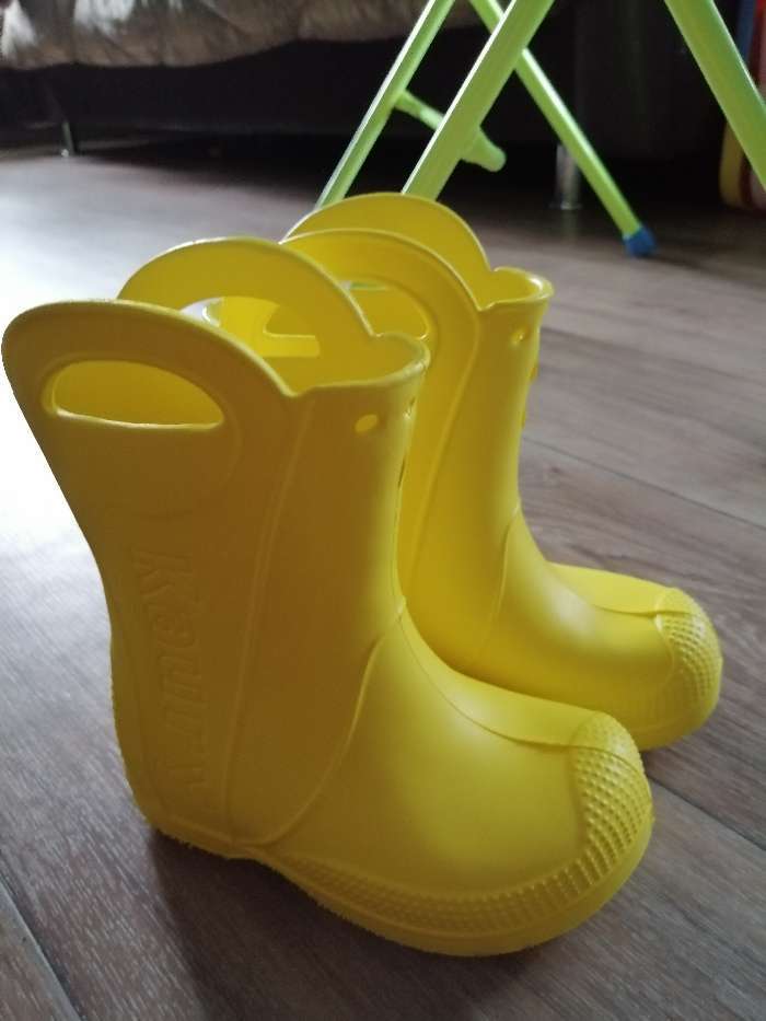 Фотография покупателя товара Сапоги резиновые детские, цвет жёлтый, размер 26-27 - Фото 11