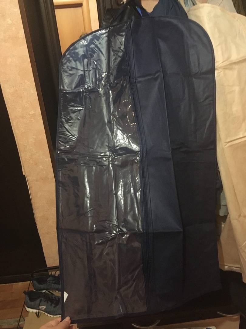 Фотография покупателя товара Чехол для одежды 60×100 см, спанбонд, цвет синий