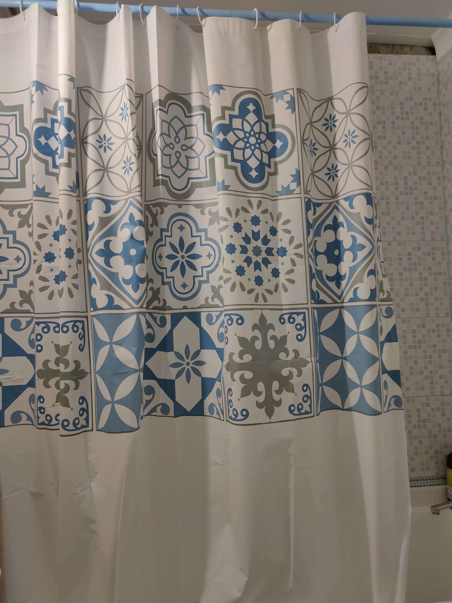 Фотография покупателя товара Штора для ванны Доляна «Луиза», 180×180 см, EVA - Фото 1