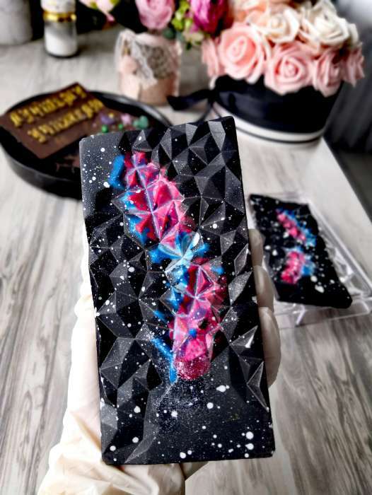 Фотография покупателя товара Форма для шоколада и конфет KONFINETTA «Иней», 3 ячейки, 27,5×17,5×2,5 см, ячейка 15,3×7,5×0,8 см - Фото 4