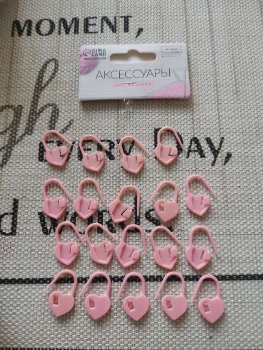 Фотография покупателя товара Набор маркеров для петель «Сердце», 2 см, 20 шт, цвет розовый - Фото 4