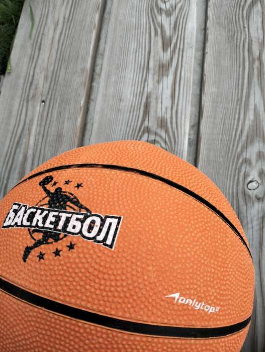 Фотография покупателя товара Мяч баскетбольный ONLYTOP Jamр, ПВХ, клееный, 8 панелей, р. 7 - Фото 2