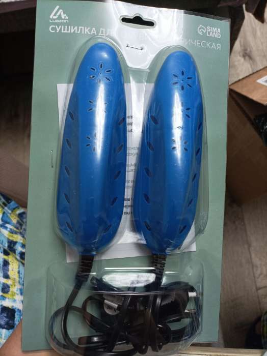 Фотография покупателя товара Сушилка для обуви Luazon LSO-13, 17 см, 12 Вт, индикатор, синяя - Фото 4
