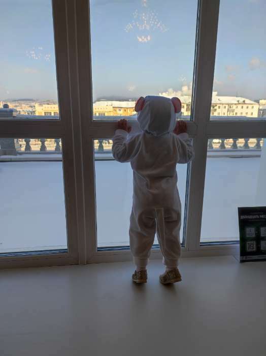 Фотография покупателя товара Карнавальный костюм для малышей «Мышка с декором», велюр, хлопок, рост 74-92 см - Фото 5