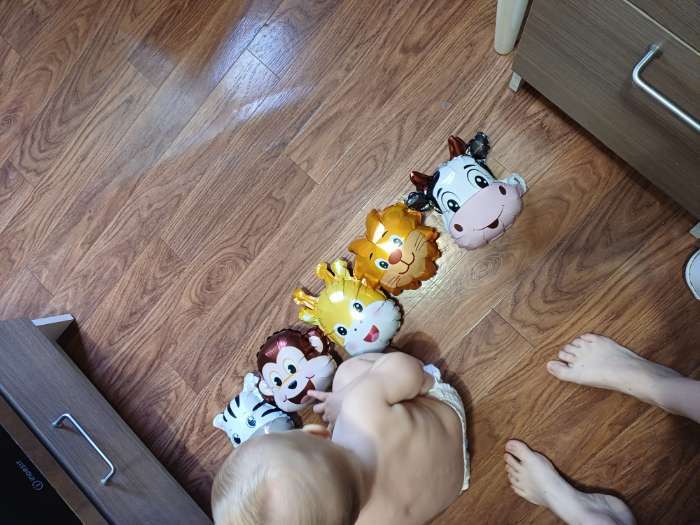 Фотография покупателя товара Гирлянда из фольгированных шаров 38" «Весёлый зоопарк», 107 см - Фото 1