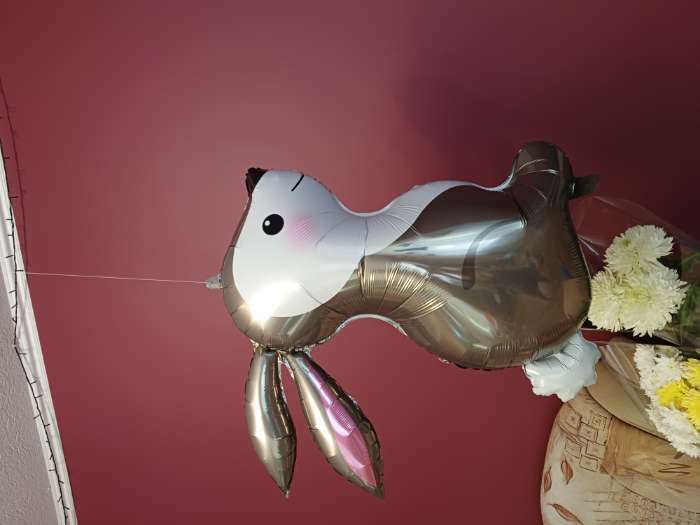 Фотография покупателя товара Воздушный шар фольгированный 31" «Заяц» - Фото 3