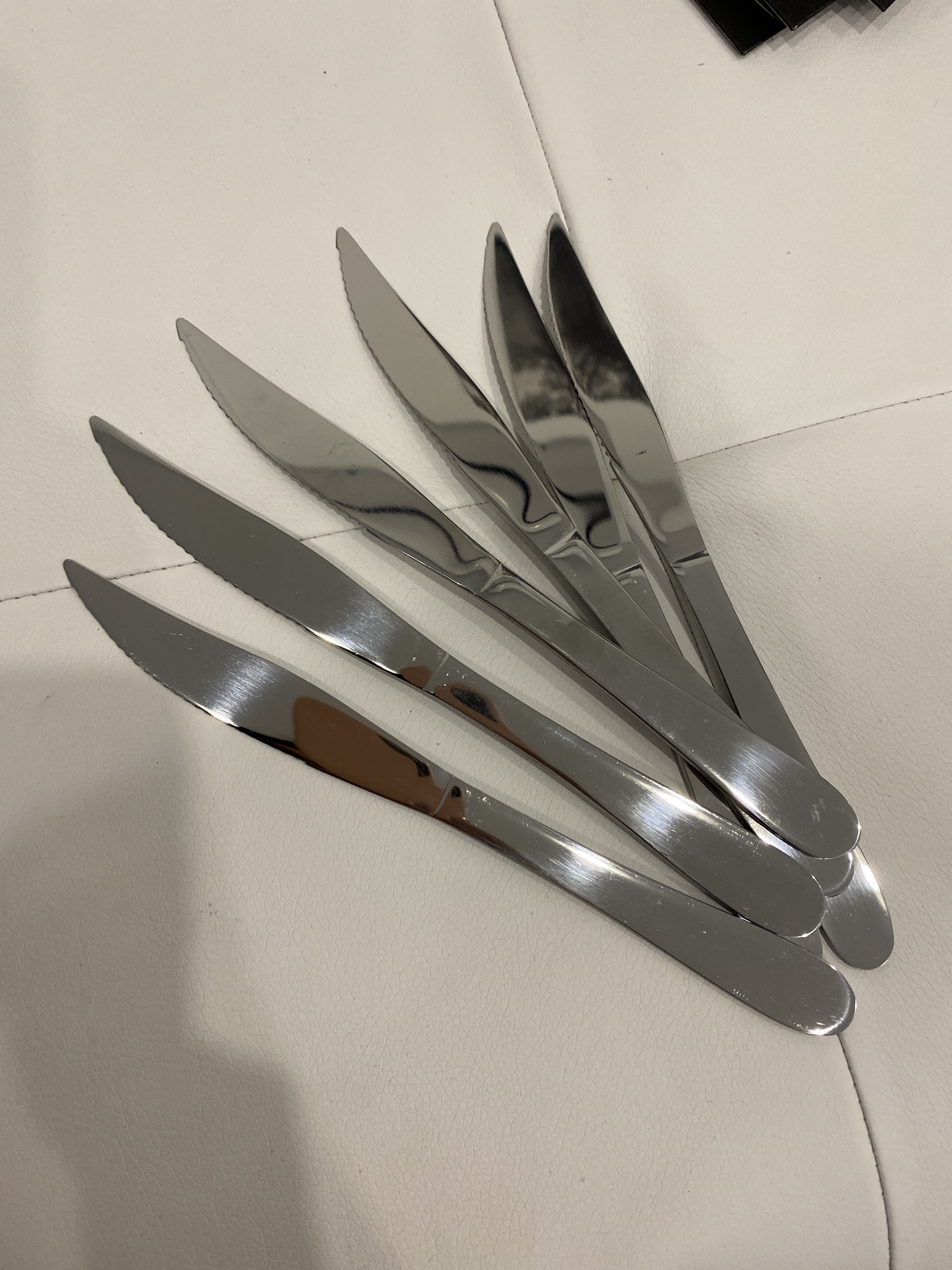 Фотография покупателя товара Нож для стейка «Моника», длина 22 см, цвет серебряный - Фото 1